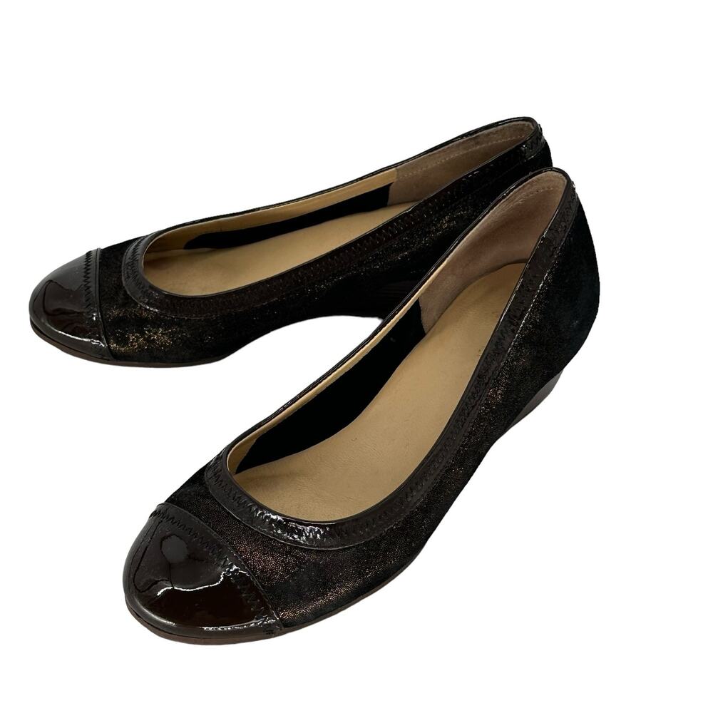 Cole Haan Brown Bronze Milly Wedge Pump with Nike Soles Sz 6.5 B